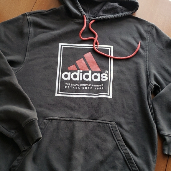 adidas Other - Adidas black red sweatshirt Hoodie sz Large